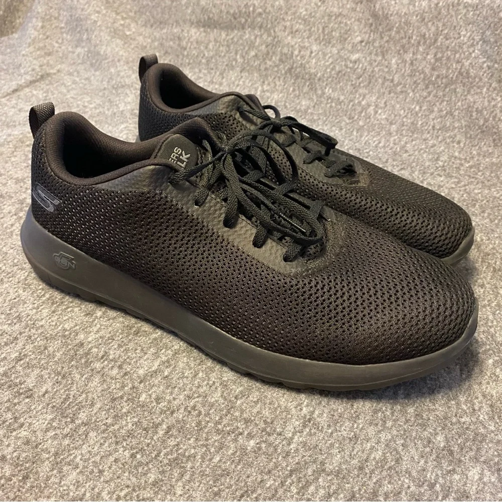 Skechers Sneakers Shoes Mens‎ Size 13 Black Lace Up Goga Max